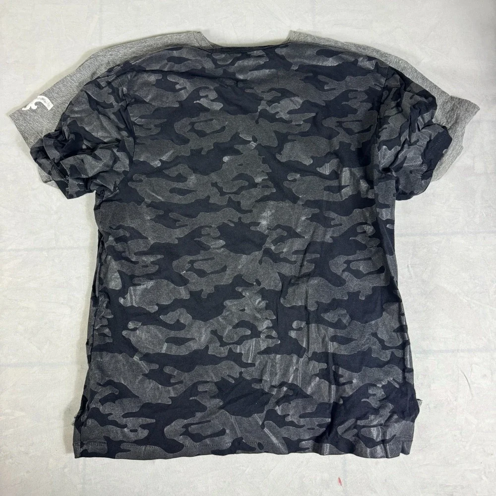 True Religion x Rock Revival Mens T-Shirt Gray Camo Buddha‎ Graphic XL Lot Of 2